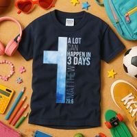 A Lot Can Happen In 3 Days Easter Cross Christianity Kids T-Shirt thumb 3
