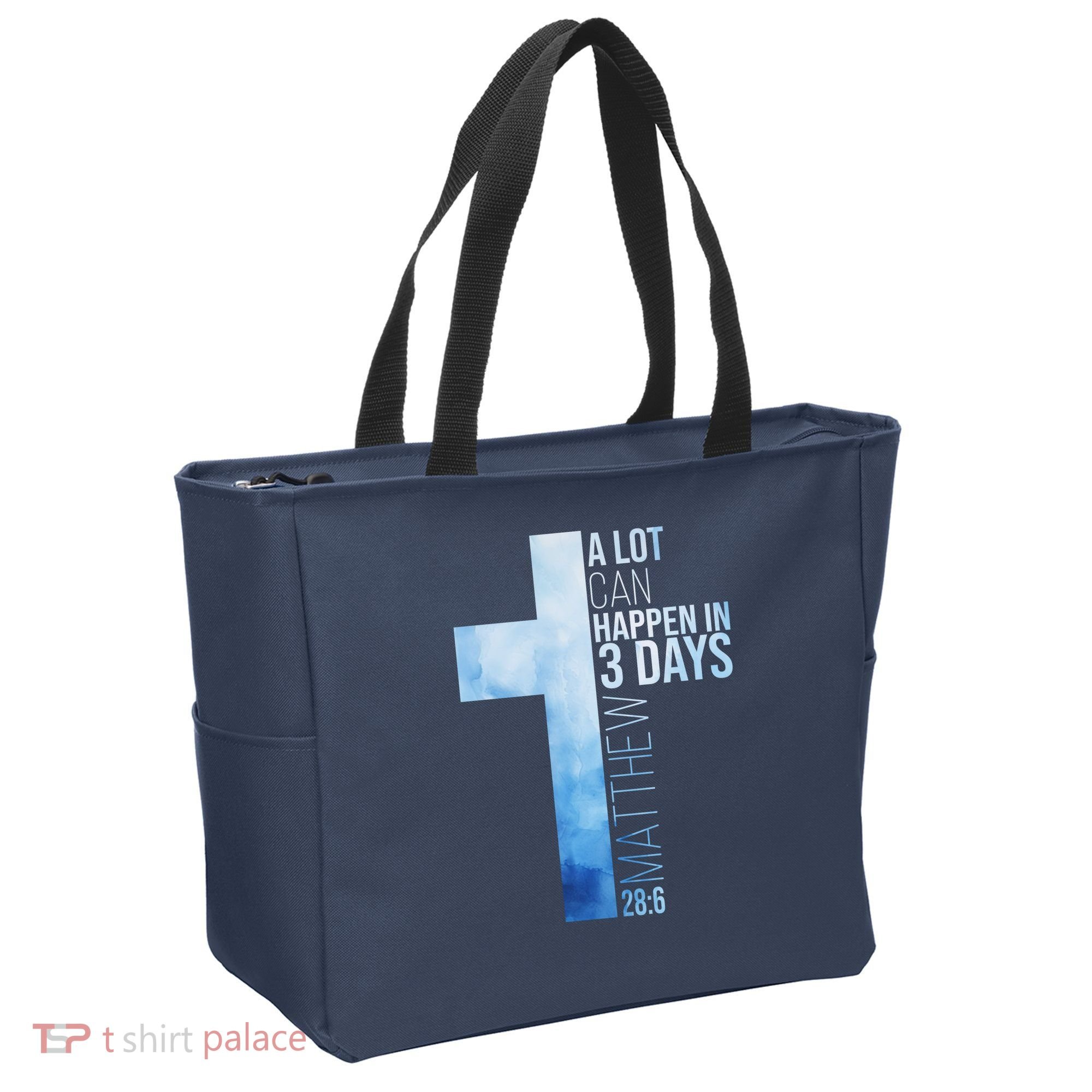 A Lot Can Happen In 3 Days Easter Cross Christianity Tote Bag