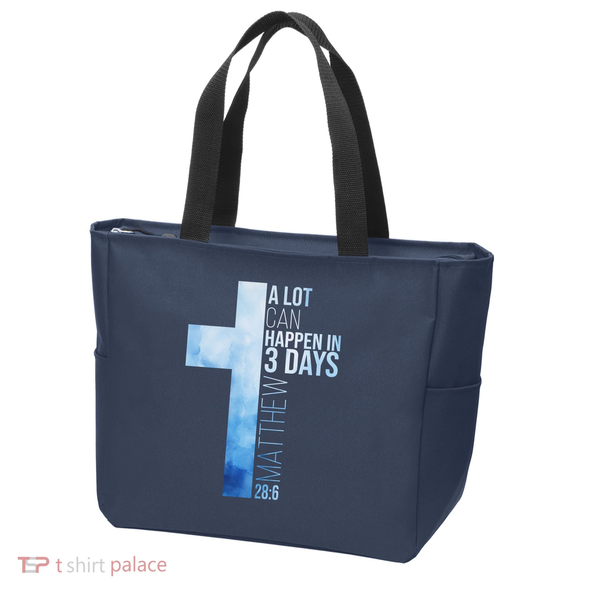 A Lot Can Happen In 3 Days Easter Cross Christianity Tote Bag