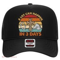 A Lot Can Happen In 3 Days Easter Retro Sunset Hat thumb 0