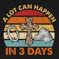 A Lot Can Happen In 3 Days Easter Retro Sunset Visor thumb 3