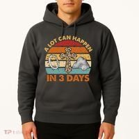 A Lot Can Happen In 3 Days Easter Retro Sunset Hoodie thumb 2