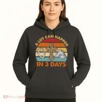 A Lot Can Happen In 3 Days Easter Retro Sunset Hoodie thumb 5