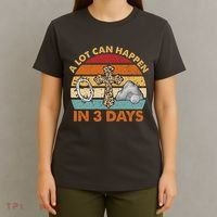 A Lot Can Happen In 3 Days Easter Retro Sunset T-Shirt thumb 4