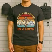 A Lot Can Happen In 3 Days Easter Retro Sunset T-Shirt thumb 6