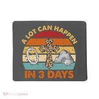 A Lot Can Happen In 3 Days Easter Retro Sunset Mousepad thumb 0