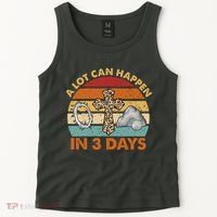 A Lot Can Happen In 3 Days Easter Retro Sunset Tank Top thumb 2
