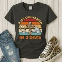 A Lot Can Happen In 3 Days Easter Retro Sunset Women's T-Shirt thumb 3