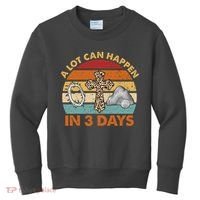 A Lot Can Happen In 3 Days Easter Retro Sunset Kids Sweatshirt thumb 0