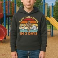 A Lot Can Happen In 3 Days Easter Retro Sunset Kids Hoodie thumb 2