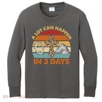A Lot Can Happen In 3 Days Easter Retro Sunset Kids Long Sleeve Shirt thumb 0