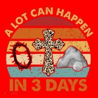 A Lot Can Happen In 3 Days Easter Retro Sunset Santa Hat thumb 1