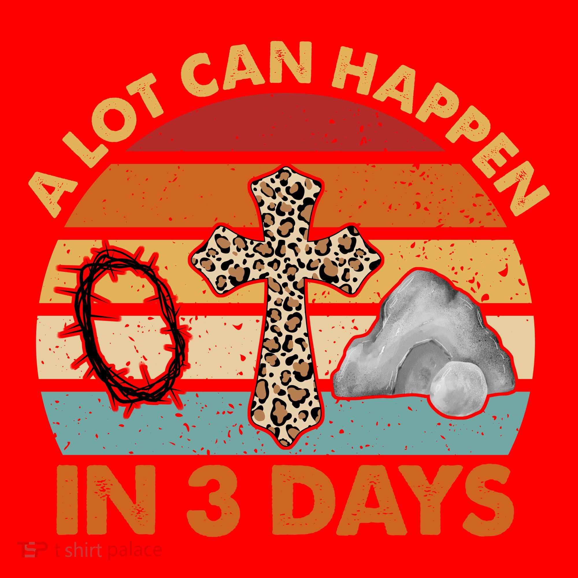 A Lot Can Happen In 3 Days Easter Retro Sunset Santa Hat
