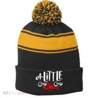 A Little Cray Crawfish Boils Stripe Pom Pom Beanie thumb 0