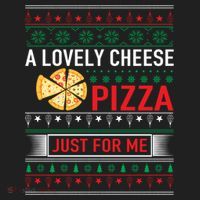 A Lovely Cheese Pizza Just For Me Ugly Christmas Tumbler thumb 3