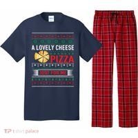 A Lovely Cheese Pizza Just For Me Ugly Christmas Pajama Set thumb 0