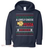 A Lovely Cheese Pizza Just For Me Ugly Christmas Toddler Hoodie thumb 0