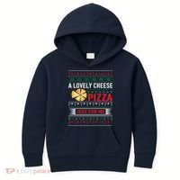 A Lovely Cheese Pizza Just For Me Ugly Christmas Kids Hoodie thumb 0