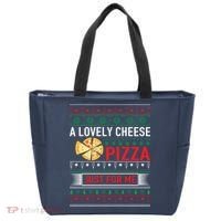 A Lovely Cheese Pizza Just For Me Ugly Christmas Tote Bag thumb 0