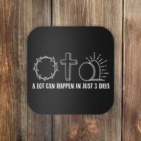 A Lot Can Happen In Just 3 Days Jesus Easter Coaster thumb 0