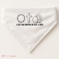 A Lot Can Happen In Just 3 Days Jesus Easter USA-Made Doggie Bandana thumb 0