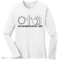 A Lot Can Happen In Just 3 Days Jesus Easter Women's Long Sleeve Shirt thumb 0