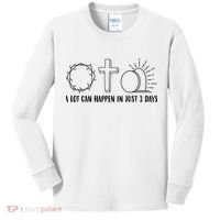 A Lot Can Happen In Just 3 Days Jesus Easter Kids Long Sleeve Shirt thumb 0