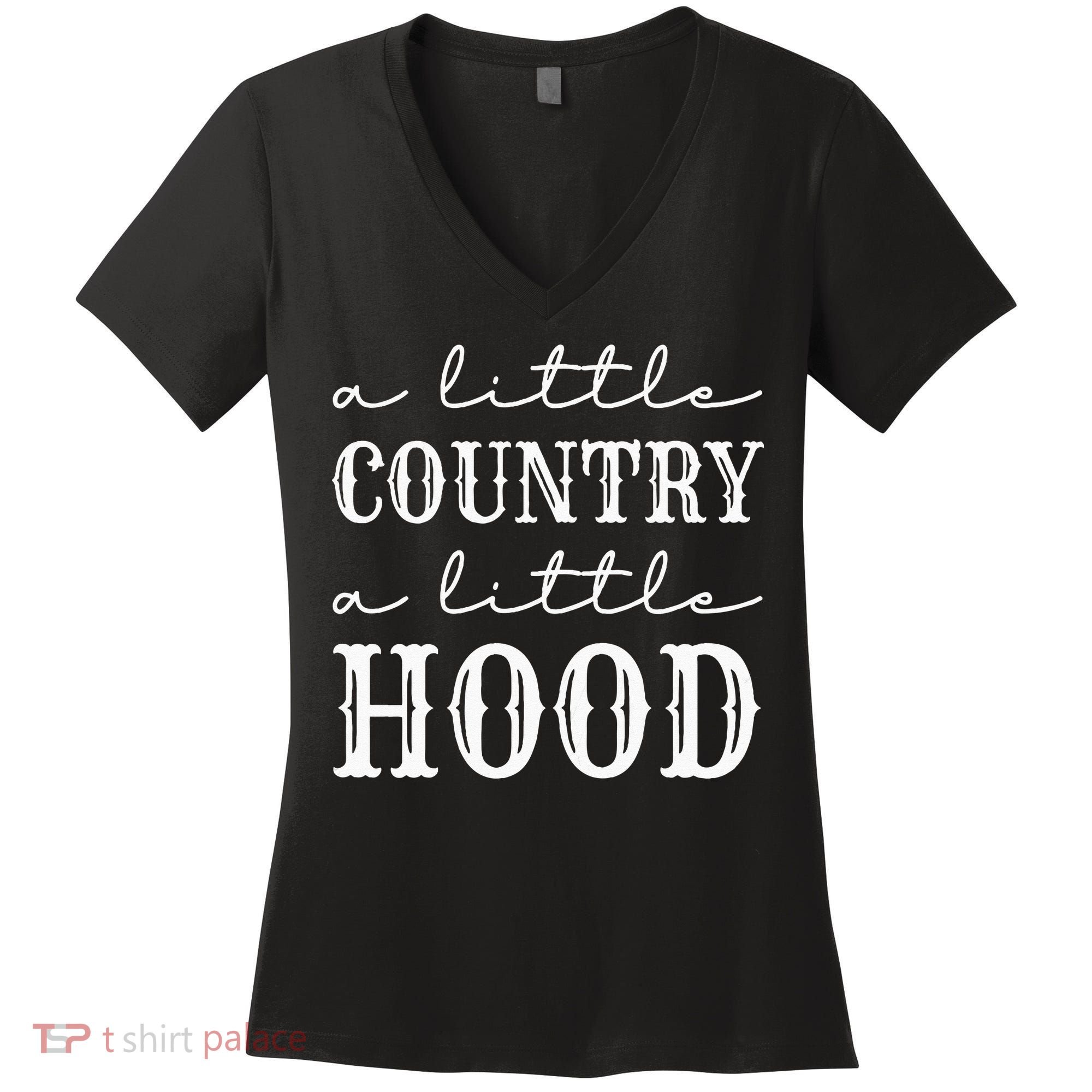 A Little Country A Little Hood Southern Women's V-Neck T-Shirt