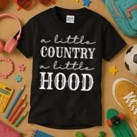 A Little Country A Little Hood Southern Kids T-Shirt thumb 3