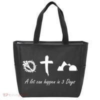 A Lot Can Happen In 3 Days Jesus Cross Easter Christian Tote Bag thumb 0