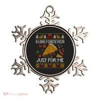 A Lovely Cheese Pizza Just For Me Christmas Ugly Alone Home Ornament thumb 0