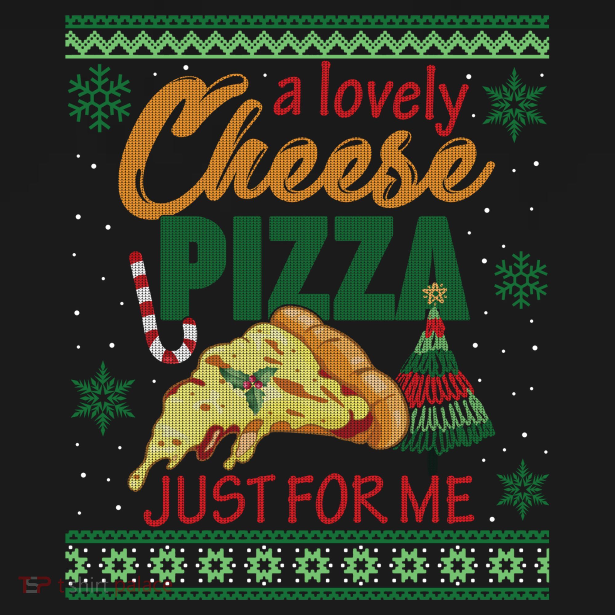 A Lovely Cheese Pizza Just For Me Alone Home Christmas Gift USA-Made Doggie Bandana