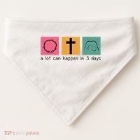 A Lot Can Happen In 3 Days Easter USA-Made Doggie Bandana thumb 0