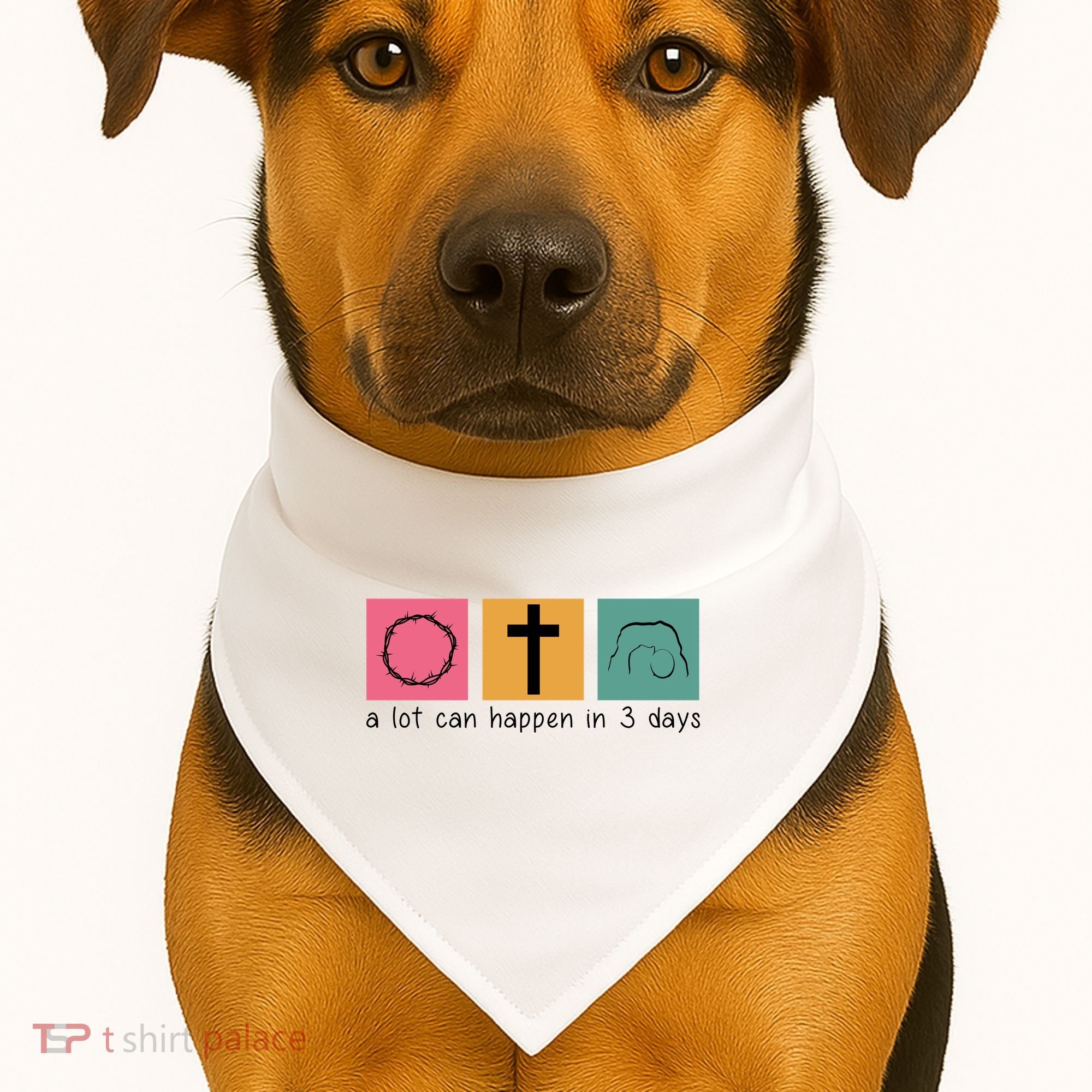 A Lot Can Happen In 3 Days Easter USA-Made Doggie Bandana