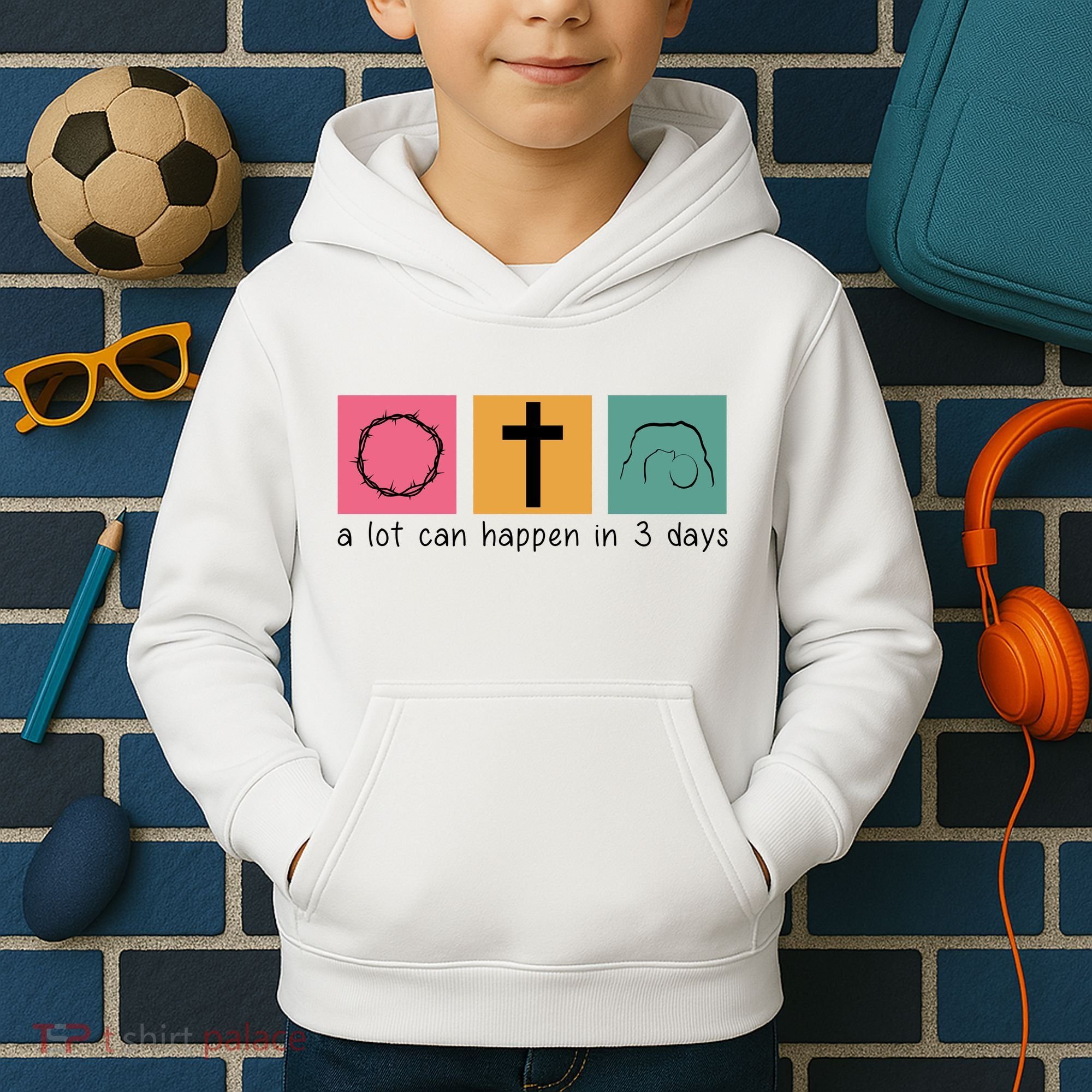 A Lot Can Happen In 3 Days Easter Kids Hoodie