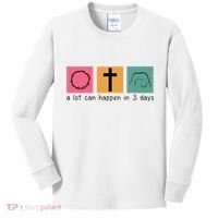 A Lot Can Happen In 3 Days Easter Kids Long Sleeve Shirt thumb 0