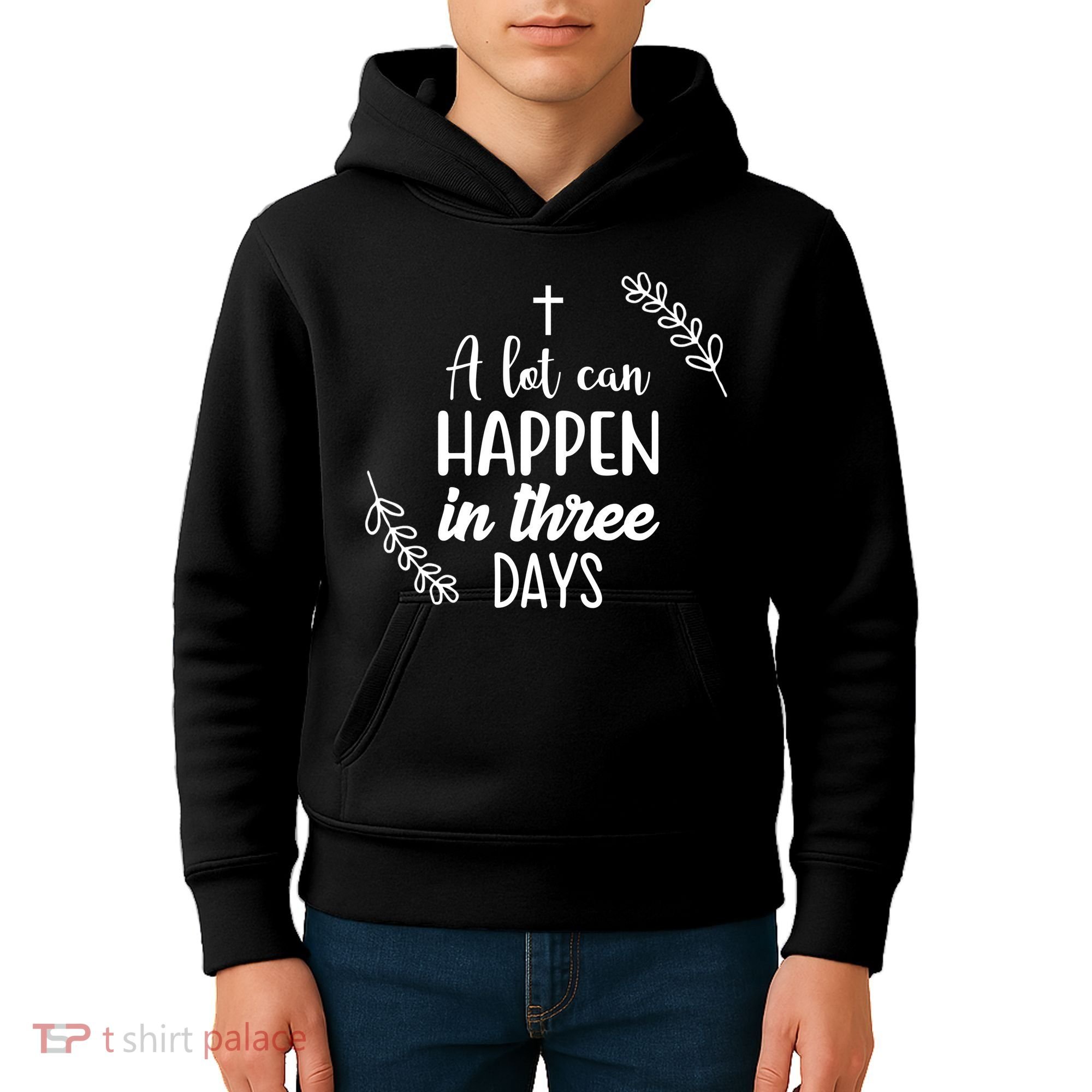 A Lot Can Happen In Three Days Easter Jesus Kids Hoodie