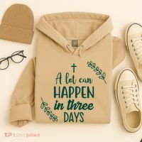 A Lot Can Happen In Three Days Easter Jesus Hoodie thumb 4