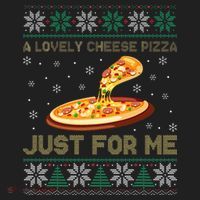 A Lovely Cheese Pizza Just For Me Christmas Pizzeria Cheesy Hat thumb 2