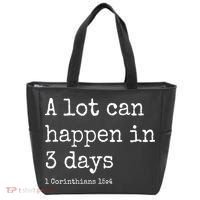 A Lot Can Happen In 3 Days Easter Tote Bag thumb 0