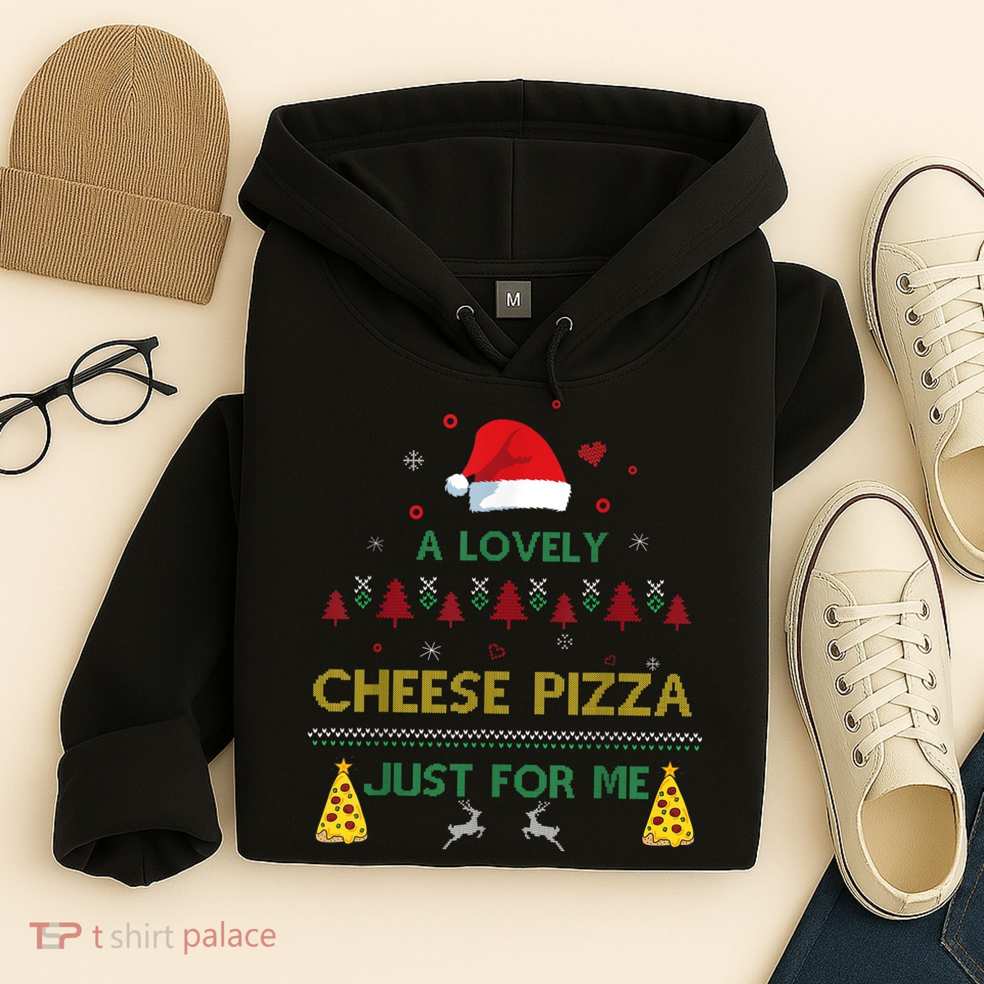 A Lovely Cheese Pizza Alone Funny Kevin X Mas Home Christmas Hoodie