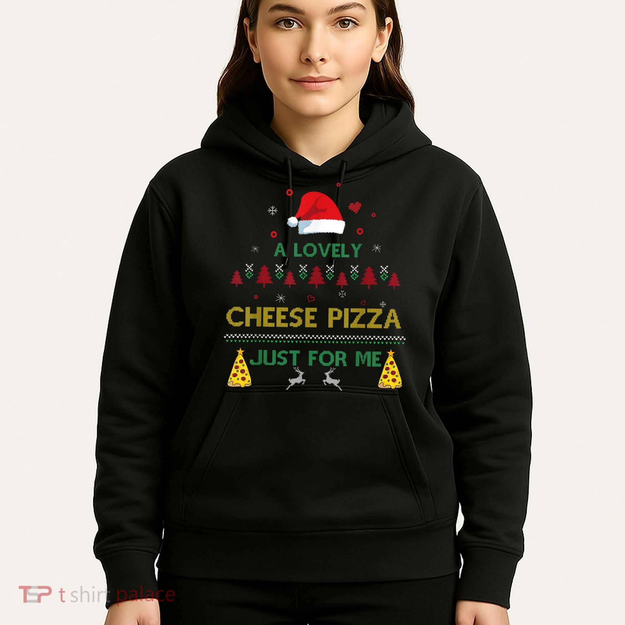 A Lovely Cheese Pizza Alone Funny Kevin X Mas Home Christmas Hoodie