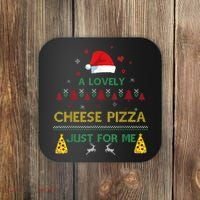 A Lovely Cheese Pizza Alone Funny Kevin X Mas Home Christmas Coaster thumb 0