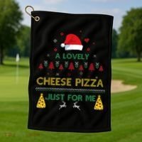 A Lovely Cheese Pizza Alone Funny Kevin X Mas Home Christmas Golf Towel thumb 1