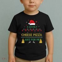 A Lovely Cheese Pizza Alone Funny Kevin X Mas Home Christmas Toddler T-Shirt thumb 2