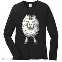 Adult Lamb Costume Women's Long Sleeve Shirt thumb 0