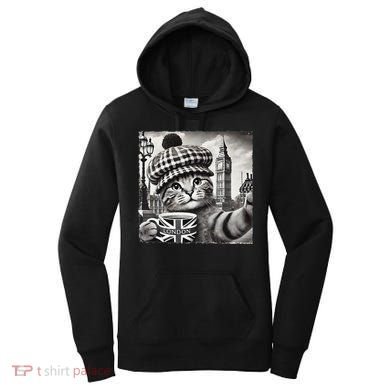 Adorable London Cat Uk Jack Mug With Big Ben Women's Hoodie