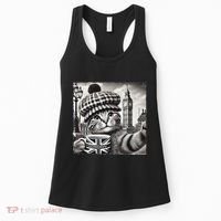 Adorable London Cat Uk Jack Mug With Big Ben Women's Tank Top thumb 0