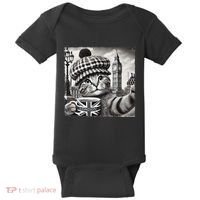 Adorable London Cat Uk Jack Mug With Big Ben Baby Bodysuit thumb 0