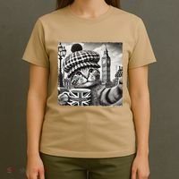 Adorable London Cat Uk Jack Mug With Big Ben T-Shirt thumb 4